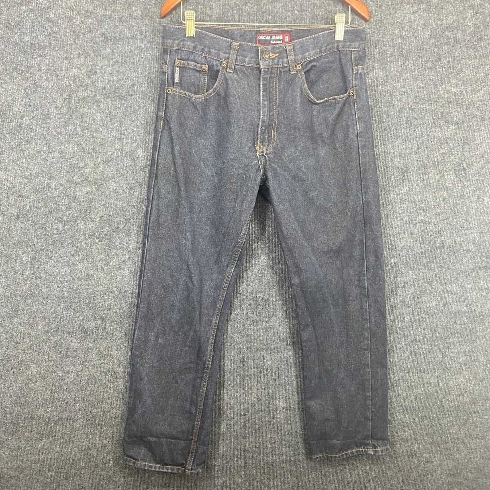 Oscar Jeans Selected Mens 30x30 Dark Wash Straight Leg Denim Blue Jeans